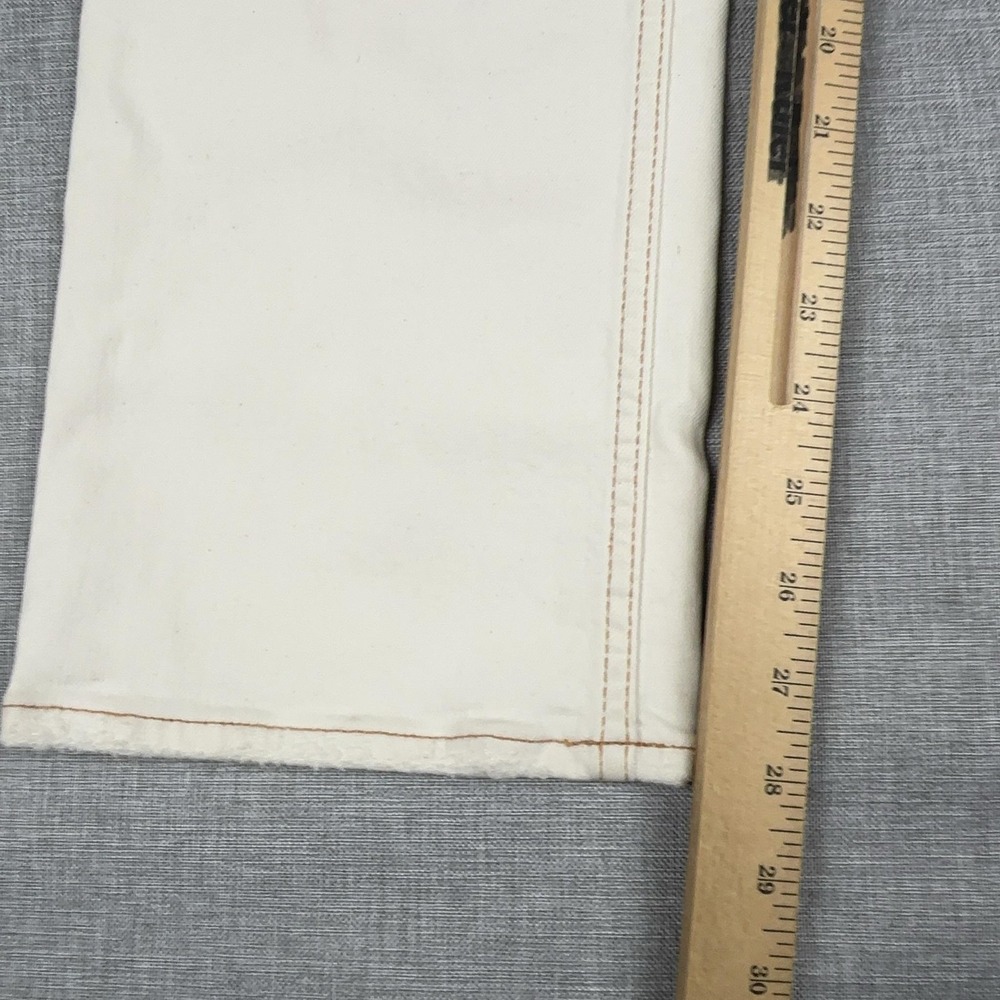 Hudson Jeans Womens 25 White Remi Straight Ankle Distressed Stretch Denim - Picture 6 of 12